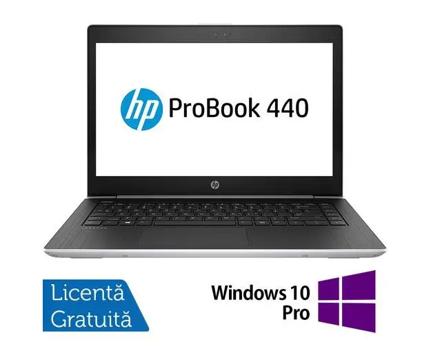 Laptop Refurbished HP ProBook 440 G5, Intel Core i5-8250U 1.60GHz, 8GB DDR4, 256GB SSD, 14 Inch Full HD, Webcam + Windows 10 Pro