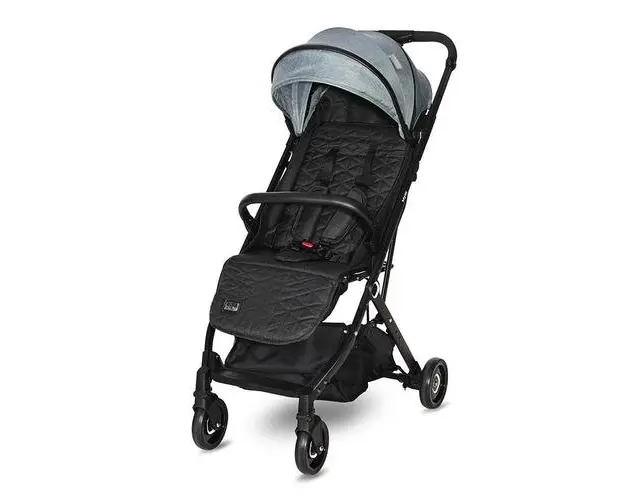 Carucior pentru nou-nascut Lorelli, Myla, tip troller, pliabil, acoperitoare picioare, spatar si copertina reglabile, cos accesorii, bara de protectie detasabila, centura de siguranta cu prindere in 5 puncte, Arctic Blue