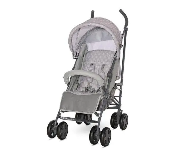 Carucior sport Lorelli Ida, suport picioare, spatar si copertina reglabile, prindere centura in 5 puncte, material impermeabil, suspensie individuala, Grey Trees