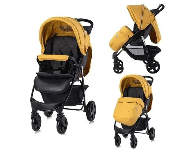Carucior sport Lorelli Olivia, cu husa de picioare, Lemon Curry