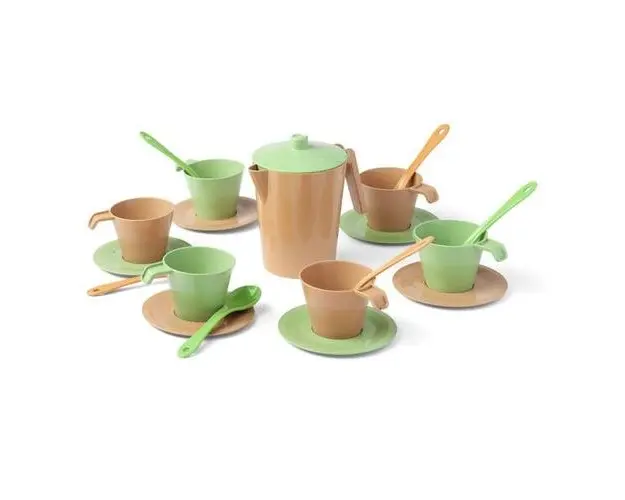 Set de cafea pentru copii, Wader, Maro/Verde