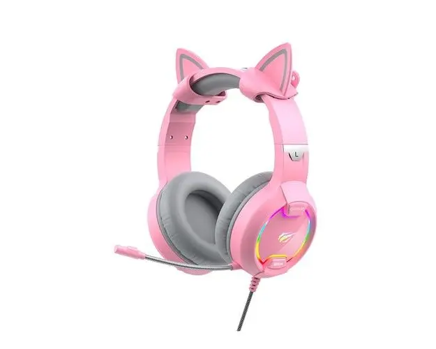 Casti Gaming Havit H2233d, RGB (Roz)