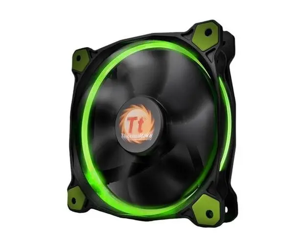 Ventilator Thermaltake CL-F038-PL12GR-A, 12cm, Negru/Verde