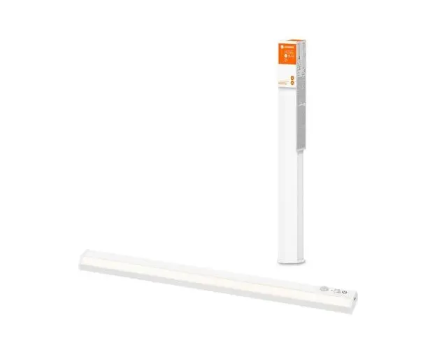 Aplica LED liniara Ledvance cu senzor de miscare si lumina, 1W, 70 lm, lumina neutra (4000K), IP20, montaj aplicat, 400 mm, incarcare USB 2x3.7V 1000mAh lithium-ion, clasa energetica G