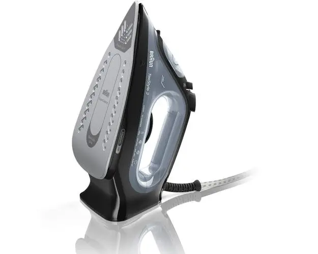 Fier de calcat Braun TexStyle 3 SI3055BK, 2400 W, abur variabil 45g/min, jet de abur 180g/min, rezervor 270 ml, tehnologie FreeGlide 3D, talpa Super Ceramic (Negru)