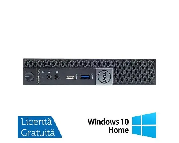 Calculator Sistem PC Refurbished DELL OptiPlex 5060 Mini PC, Intel Core i5-8500T 2.10-3.50GHz, 8GB DDR4, 256GB SSD + Windows 10 Home