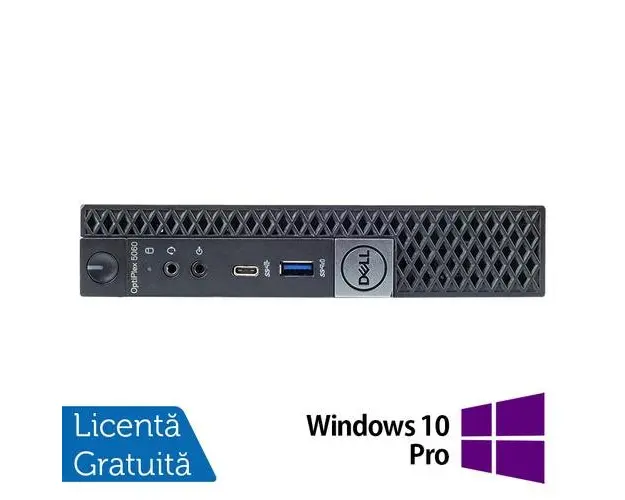 Calculator Sistem PC Refurbished DELL OptiPlex 5060 Mini PC, Intel Core i5-8500T 2.10-3.50GHz, 8GB DDR4, 256GB SSD + Windows 10 Pro