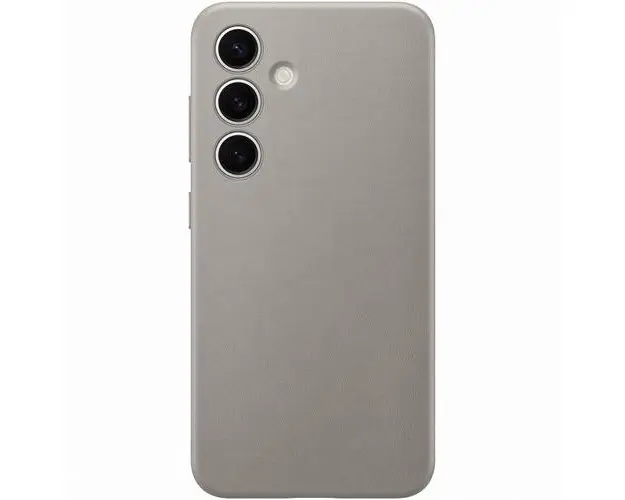 Husa de protectie Samsung Vegan Leather Case pentru Galaxy S24, TAUPE