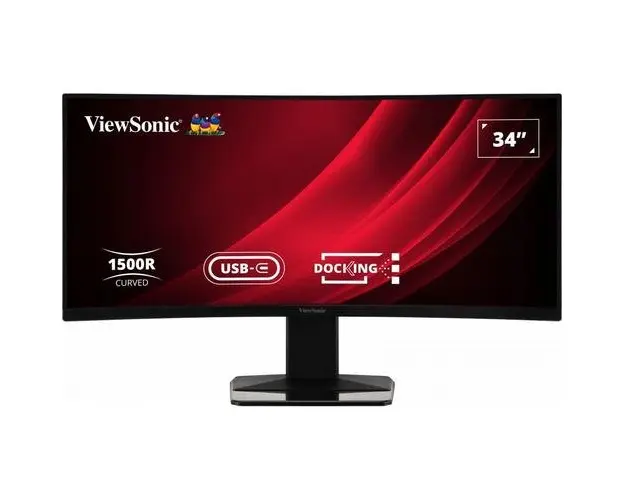 Monitor Gaming VA LED Viewsonic 34inch VG3419C, WQHD (3440 x 1440), HDMI, DisplayPort, Ecran Curbat, Boxe, 120 Hz, 0.4 ms (Negru)