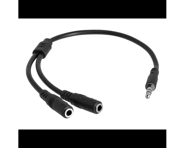 Cablu audio StarTech MUY1MFFS, 0.2 m, 3.5mm-2x3.5mm, Negru