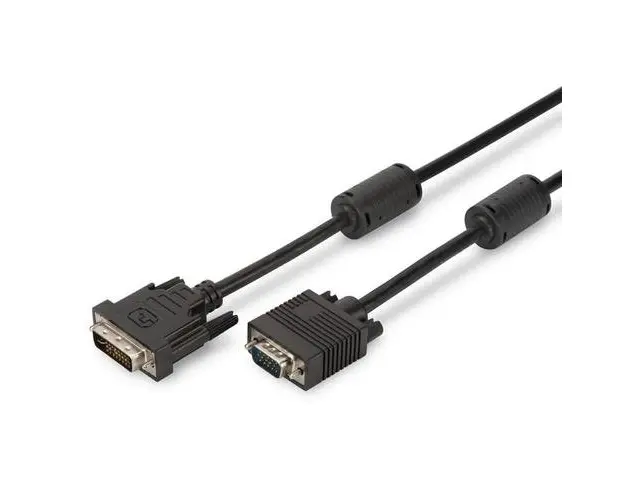 Cablu Assmann, DVI-I/VGA, 2m, Negru