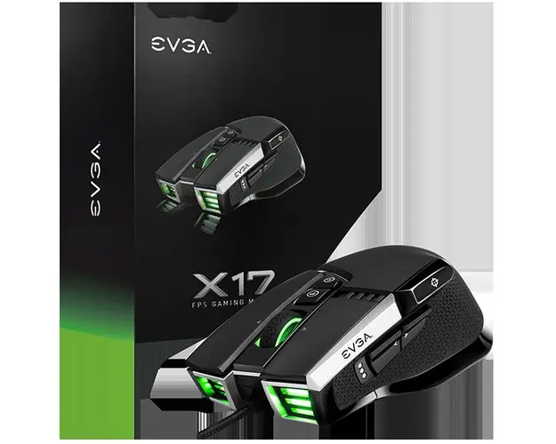 Mouse gaming eVGA X17, USB, iluminare RGB, Negru