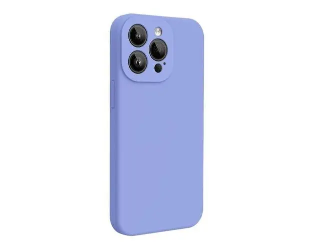 Husa Lemontti Liquid Silicon MagCharge compatibila cu iPhone 15 Pro Max, Lila, protectie 360 grade, material fin, captusit cu microfibra