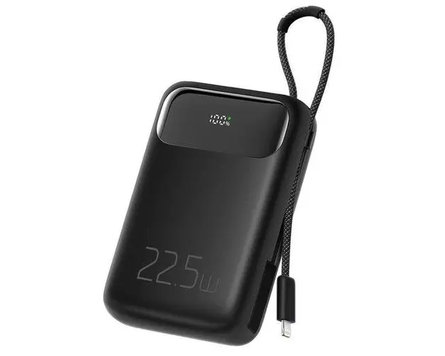 Acumulator Extern Mcdodo Digial Display 10000mAh, 22.5W, cablu Lightning inclus (Negru)