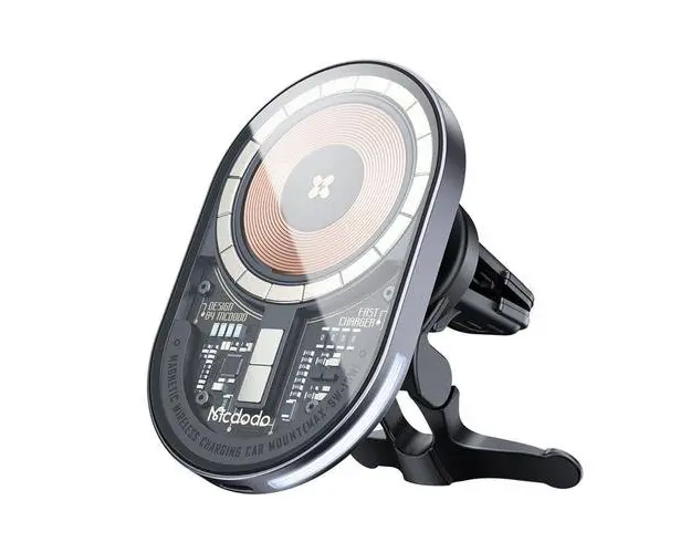 Suport Auto Magnetic Mcdodo Prism Series cu incarcare wireless, 15W, Transparent