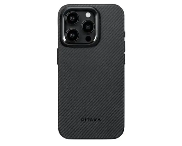 Husa Pitaka MagEZ Pro 4 Aramida 600D compatibila cu iPhone 15 Pro Max, MagSafe, Negru