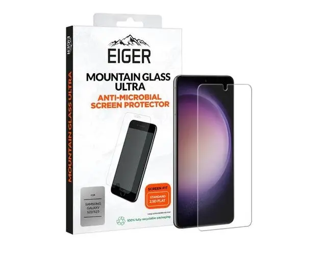 Folie Sticla Eiger2.5D Mountain Glass Ultra compatibila cu Samsung Galaxy S22 / S23 Clear