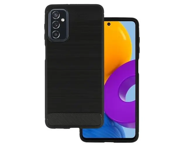 Husa Protectie Spate Lemontti Carbon Case Flexible compatibila cu Samsung Galaxy M52 5G (Negru)