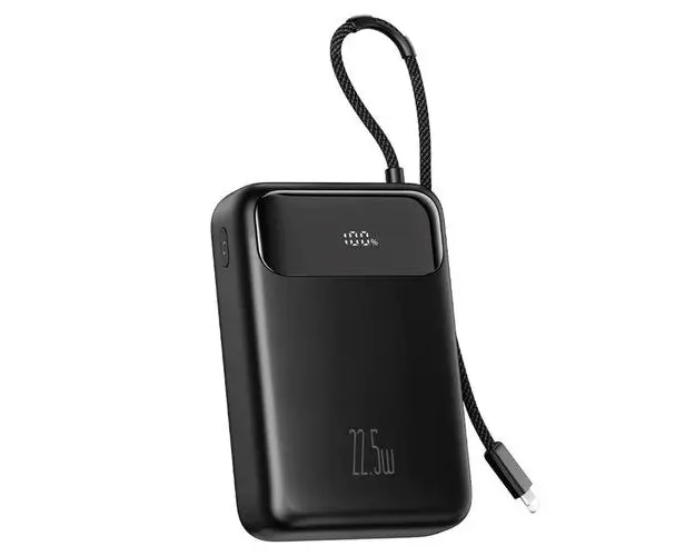 Acumulator Extern Mcdodo Digial Display 20000mAh, 22.5W, cablu Lightning inclus (Negru)