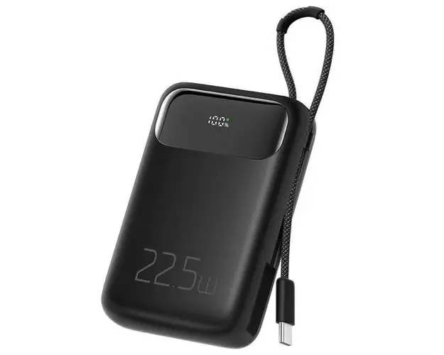 Acumulator Extern Mcdodo Digial Display 10000mAh, 22.5W, cablu Type-C inclus (Negru)
