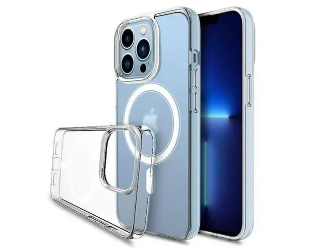 Husa Lemontti Guardian Magsafe compatibila cu iPhone 15 Pro, Transparent