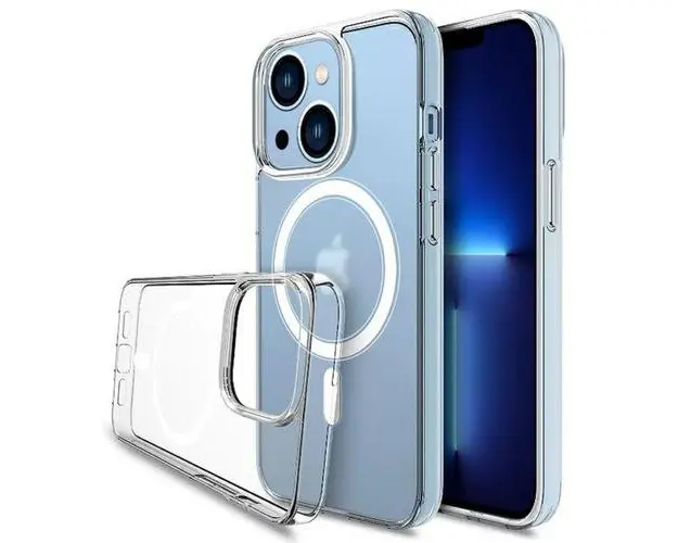 Husa Lemontti Guardian Magsafe compatibila cu iPhone 15, Transparent
