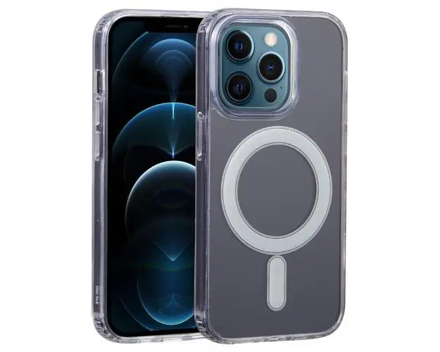 Husa Lemontti Guardian Magsafe compatibila cu iPhone 12 Pro Max, Transparent