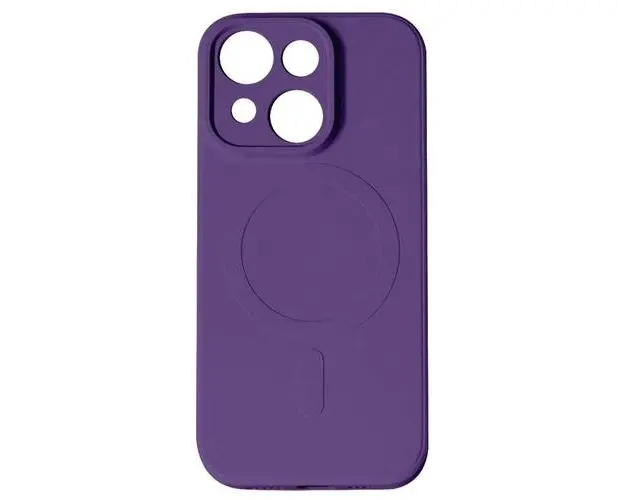 Husa Lemontti Silicon compatibila cu iPhone 15 Plus MagSafe, Mov