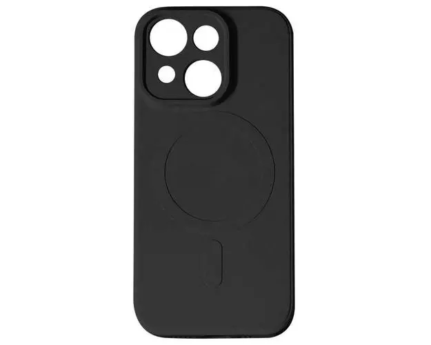 Husa Lemontti Silicon compatibila cu iPhone 15, MagSafe, Negru
