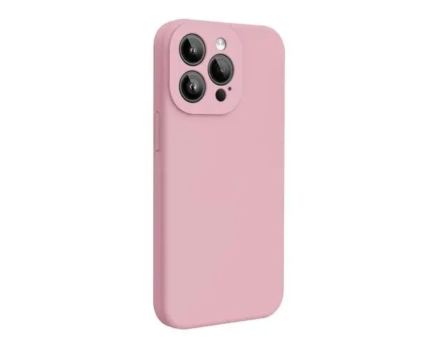 Husa Lemontti Liquid Silicon MagCharge compatibila cu iPhone 15 Pro, Crem, protectie 360 grade, material fin, captusit cu microfibra