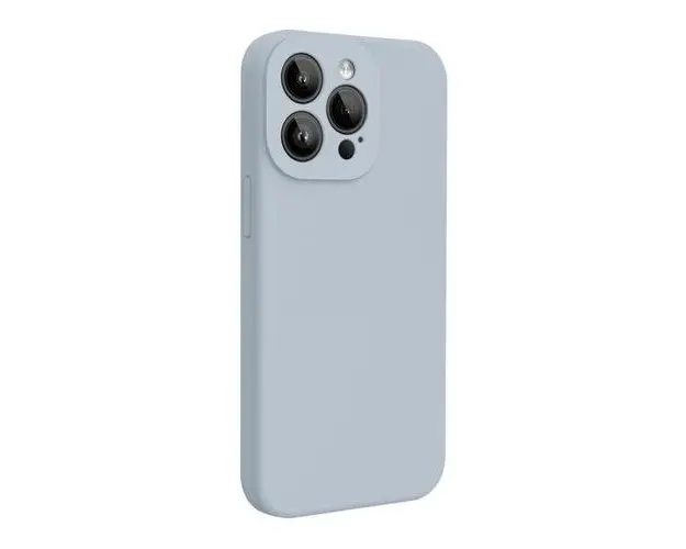 Husa Lemontti Liquid Silicon MagCharge compatibila cu iPhone 15 Pro, Albastru, protectie 360 grade, material fin, captusit cu microfibra