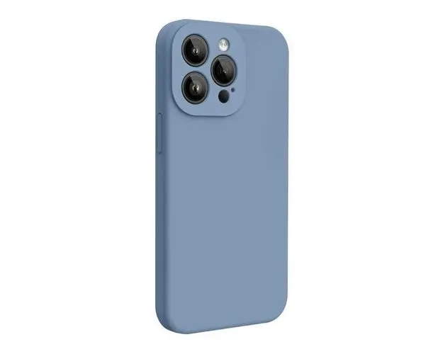 Husa Lemontti Liquid Silicon MagCharge compatibila cu iPhone 15 Pro Max, Gri, protectie 360 grade, material fin, captusit cu microfibra