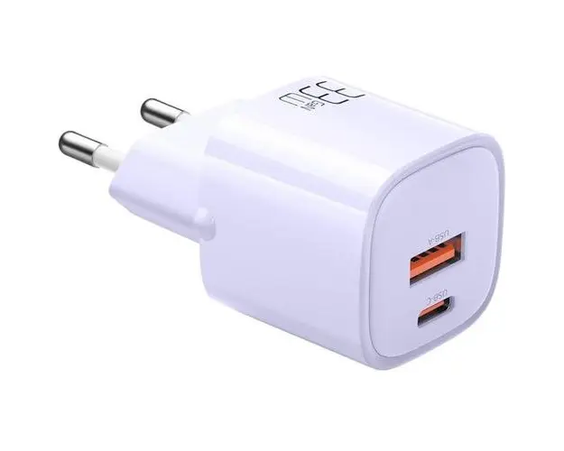 Incarcator Retea Mcdodo Dual Port USB-A si Type-C Nano Series GaN Fast Charging PD, 33W (Mov)