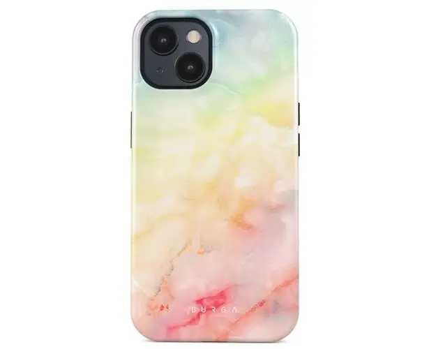 Husa Burga Dual Layer New Flame Rainbow compatibila cu iPhone 15 Plus