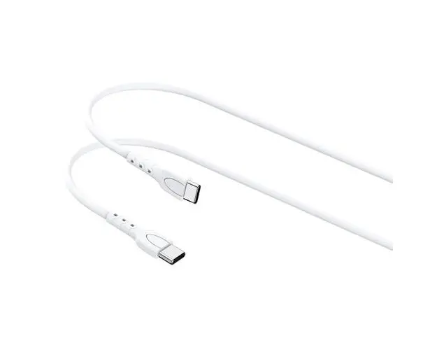 Cablu Lemontti Fast Charge Type-C la Type-C, 1.2m, Alb