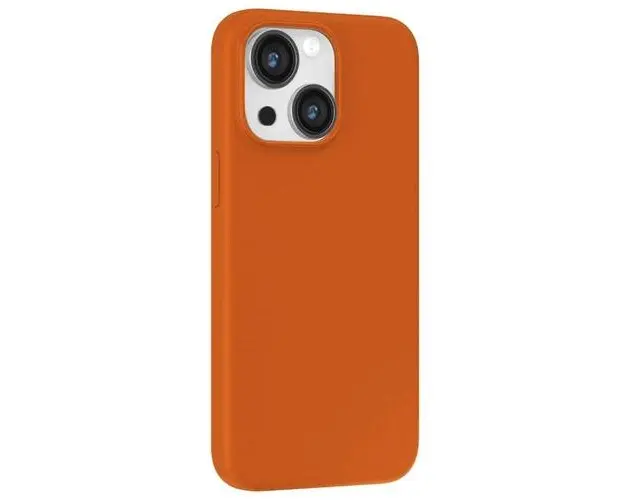 Husa Devia Silicon Nature Series compatibila cu iPhone 15 Plus, Portocaliu