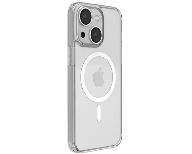 Husa Devia Pure MagSafe Shockproof compatibila cu iPhone 15, Transparent