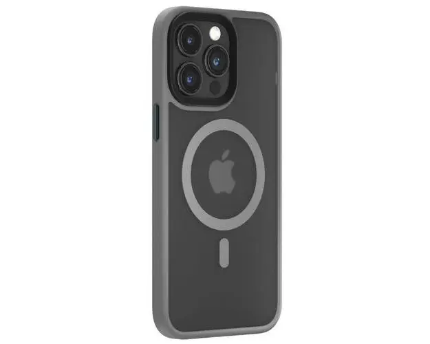 Husa Devia Pino Series Magnetic Shockproof compatibila cu iPhone 15 Pro, Gri