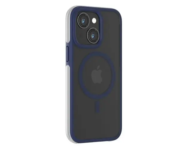 Husa Devia Defend Series Magnetic Shockproof compatibila cu iPhone 15 Plus, Albastru