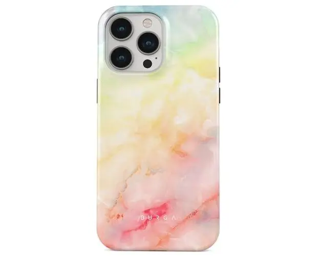 Husa Burga Dual Layer New Flame Rainbow compatibila cu iPhone 15 Pro
