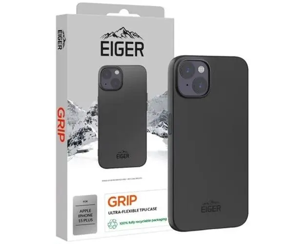 Husa de protectie Eiger Grip pentru iPhone 15 Plus, Negru