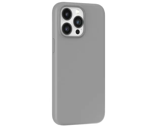 Husa Devia Silicon Nature Series compatibila cu iPhone 15 Pro, Gri