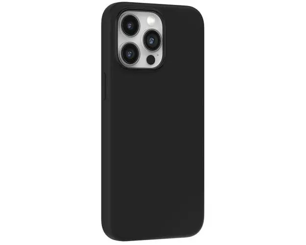 Husa de protectie Devia pentru iPhone 15 Pro, Silicon Nature Series, Negru