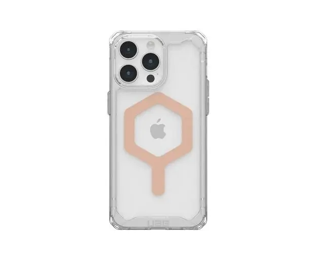 Carcasa UAG Plyo MagSafe compatibila cu iPhone 15 Pro Max, Transparent/Rose Gold