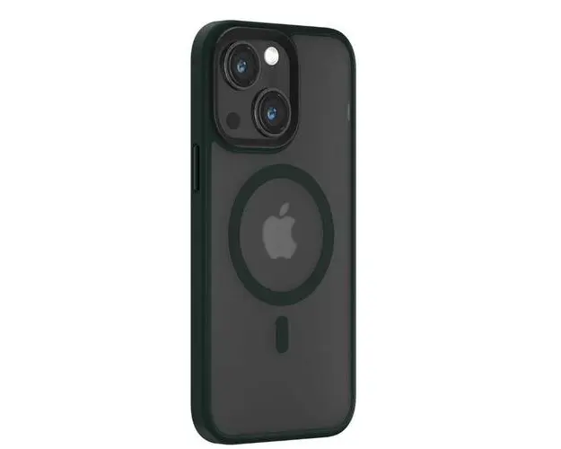 Husa Devia Pino Series Magnetic Shockproof compatibila cu iPhone 15, Verde