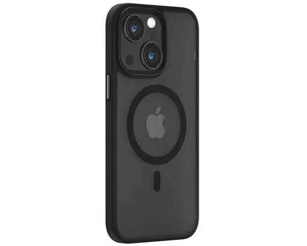 Husa Devia Pino Series Magnetic Shockproof compatibila cu iPhone 15 Plus, Negru
