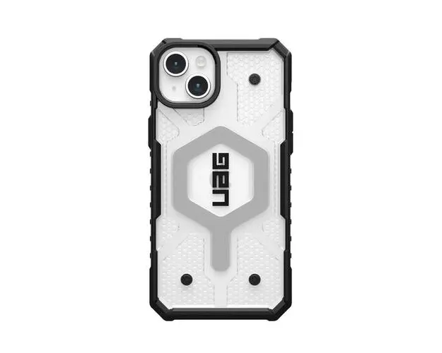 Carcasa UAG Pathfinder MagSafe compatibila cu iPhone 15 Plus, Transparent