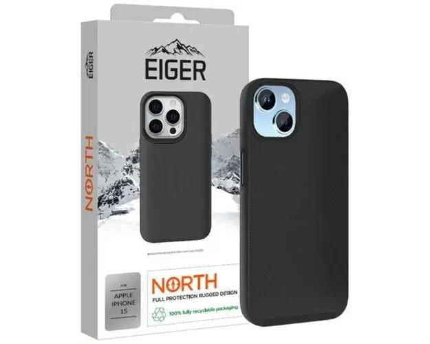 Husa de protectie Eiger North Case pentru iPhone 15, Negru