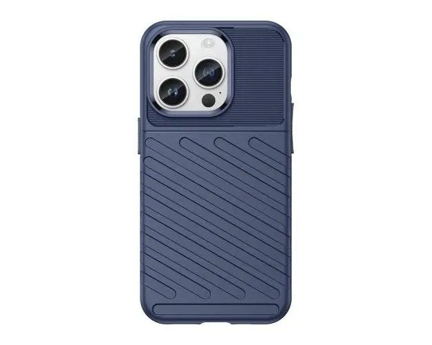 Husa Lemontti Thunder compatibila cu iPhone 14 Pro, Albastru