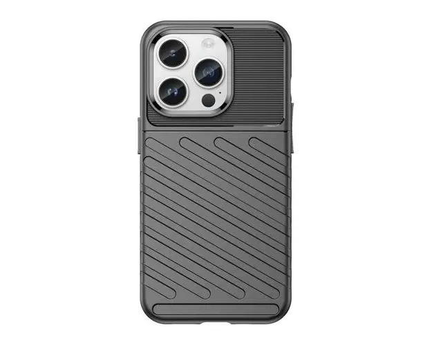 Husa Lemontti Thunder compatibila cu iPhone 14 Pro, Negru